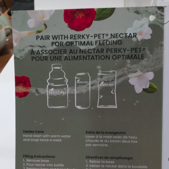 Perky-Pet Hummingbird 12 Oz. Copper/Glass  Nectar Feeder 4 Feeding Ports New - Picture 4 of 6